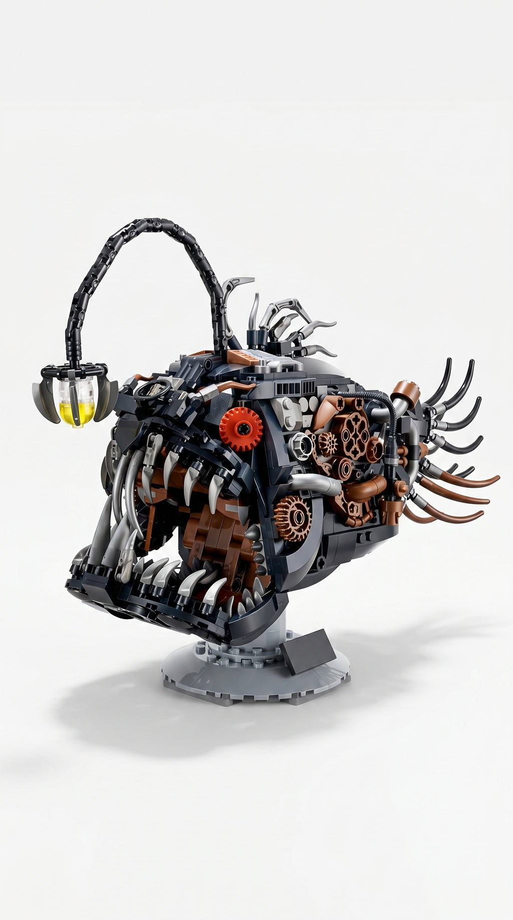 Steampunk LED Anglerfish Brick Model (1038 PCS)