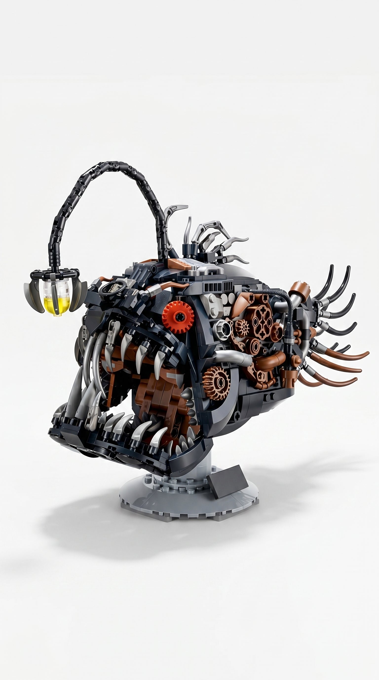 Steampunk LED Anglerfish Brick Model (1038 PCS)